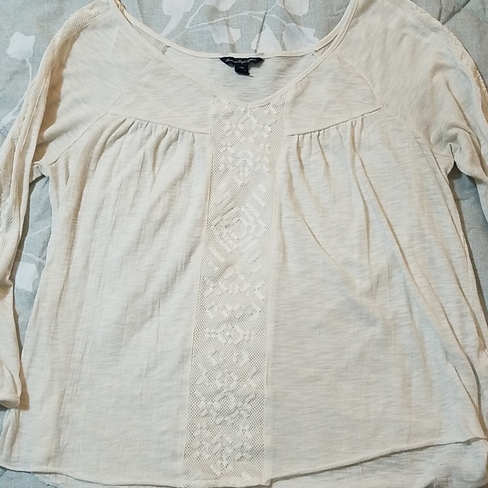 Cream Peasant Top
